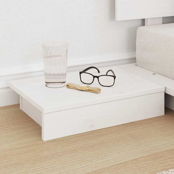 vidaXL Bed Frame White 90 x 200 cm Wood