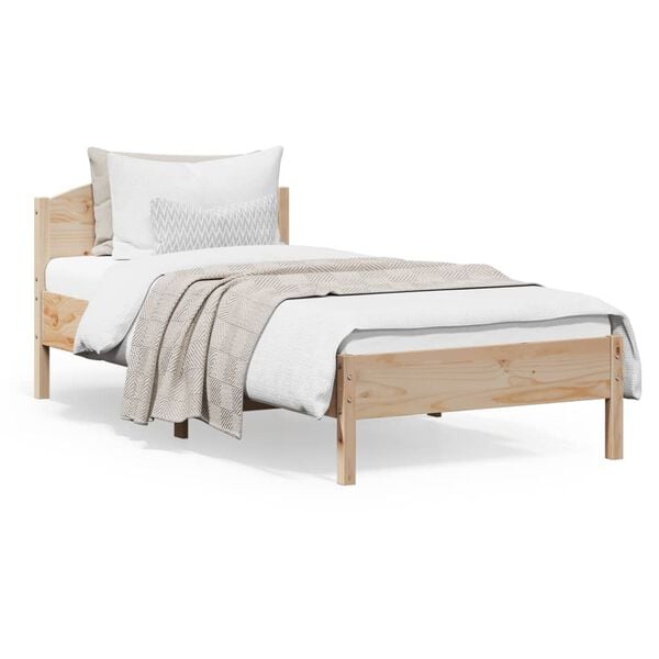 vidaXL Bed Frame without Mattress 100x200 cm Solid Wood Pine