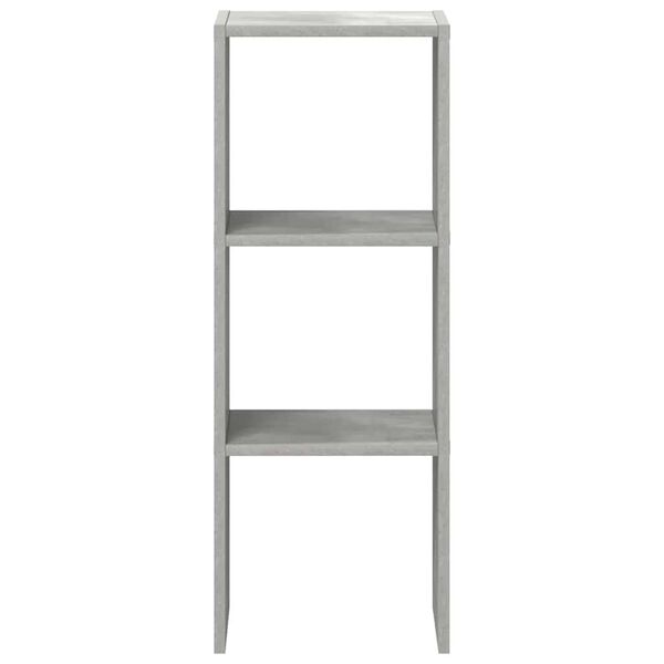 vidaXL Bookcase Stackable Concrete Grey 30x30x80 cm Engineered Wood