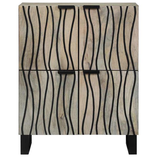 vidaXL Media Storage Cabinets & Racks White and Black 60 x 33 x 75 cm