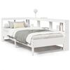 vidaXL Bookcase Bed without Mattress White 75x190 cm Solid Wood Pine