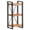 vidaXL 3-Tier Bookcase 40x30x80 cm Solid Acacia Wood
