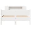 vidaXL Bed Frame without Mattress White 135x190 cm Double Solid Wood Pine