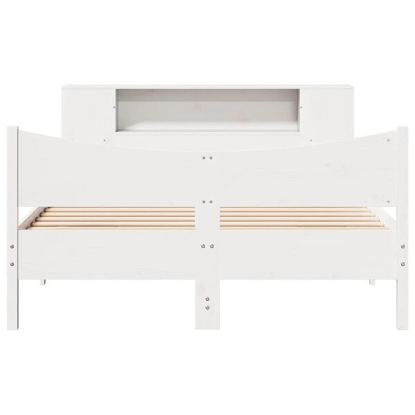 vidaXL Bed Frame without Mattress White 135x190 cm Double Solid Wood Pine