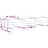 vidaXL Planter Anthracite 290 x 50 x 45 cm Galvanised Steel