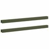 vidaXL Garden Cover Profile 2 pcs 100 x 5 x 5 cm Steel Olive Green