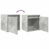 vidaXL Wall-Mounted Bedside Cabinet Concrete Grey 38x34x40 cm