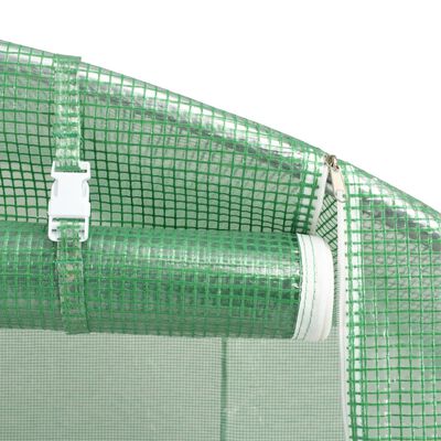vidaXL Greenhouse with Steel Frame Green 6 m² 3x2x2 m
