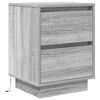vidaXL Bedside Cabinet with LED Lights&nbsp;Grey Sonoma 38x34x50 cm