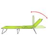 vidaXL Folding Sun Lounger Powder-coated Steel Apple Green