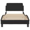 vidaXL Bed Frame "Dover" Black 90x190 cm Single Fabric