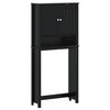 vidaXL Washing Machine Cabinet BERG Black 76x27x164.5 cm Solid Wood