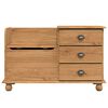 vidaXL Entryway Storage Bench with Drawer ASKIM Brown 100 x 39 x 62 cm