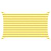 vidaXL Sun Shade Sail Yellow and White 3.5 x 2 m 100% Polyester Oxford