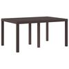 vidaXL Garden Dining Table Brown 150 x 100 x 73 cm Poly Rattan