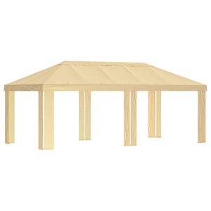 vidaXL Gazebo Cover 6 x 3 m Cream Polyester 190