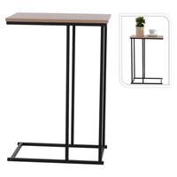 H&S Collection Side Table with MDF Top Natural and Black