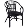 vidaXL Stacking Chair Black 58 x 60 x 81 cm Rattan
