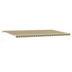 vidaXL Retractable Awning Multicolour 600 x 300 cm