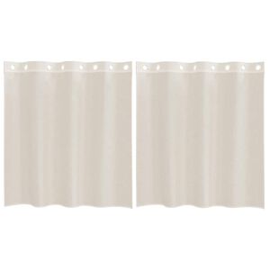 vidaXL Voile Curtains with Grommets 2 pcs Cream 140x140 cm