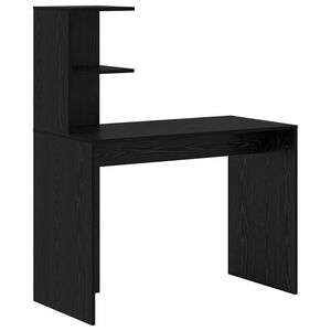vidaXL Desk Black Oak 102 x 50 x 124 cm Engineered Wood