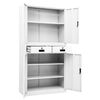 vidaXL Office Cabinet White 90x40x180 cm Steel