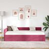 vidaXL Corner Bed Frame with Headboard Wine Red 100 cm x 200 cm Velvet