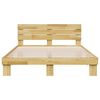 vidaXL Bed Frame with Headboard without Mattress 150x200 cm Solid Wood Oak