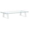 vidaXL Monitor Stand White 40x20x8 cm Tempered Glass and Metal