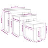 vidaXL Nesting Coffee Tables 3 pcs Smoked Oak Engineered Wood