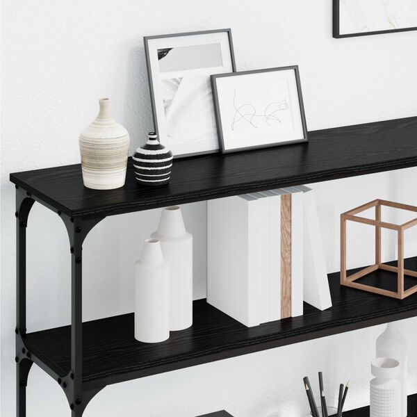 vidaXL Console Table Black oak 200 x 29 x 75 cm