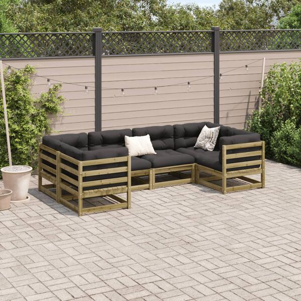 vidaXL 6 Piece Garden Sofa Set Impregnated Wood&nbsp;Pine