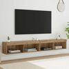 vidaXL TV Wall Cabinets Panama 2 pcs Artisan Oak 100 x 30 x 30 cm