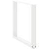 vidaXL Dining Table Legs U-Shaped 2 pcs White 80x(72-73) cm Steel