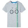 vidaXL Kids' T-shirt with Short Sleeves Grey 140
