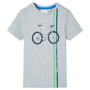 vidaXL Kids' T-shirt with Short Sleeves Grey 140