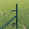 vidaXL Fence with Posts Green 0.5 x 100 m PVC-coated steel