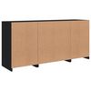 vidaXL Sideboard with LED Lights Black 142.5x37x67 cm