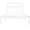 vidaXL Metal Bed Frame without Mattress with Headboard White 107x203cm