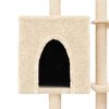 vidaXL Cat Tree with Sisal Scratching Posts Cream 145 cm