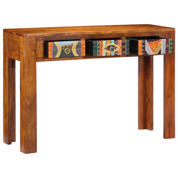 vidaXL Console Table 110x35x75 cm Solid Wood Acacia