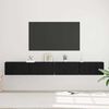 vidaXL TV Cabinet Set 4 pcs Black Oak 60 x 30 x 30 cm Engineered Wood