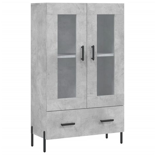 vidaXL Highboard Concrete Grey 69.5x31x115 cm Engineered Wood