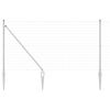 vidaXL Fence with Post Silver 1 x 25 m Steel