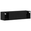 vidaXL TV Cabinet Black Oak 120x30x30.5 cm Engineered Wood