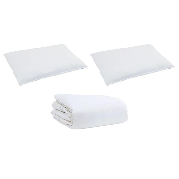 vidaXL Duvet Set with Pillow 3 pcs White Down Feather
