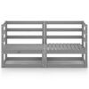 vidaXL Garden 2-Seater Sofa Grey Solid Pinewood