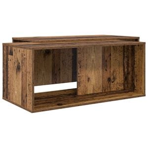 vidaXL Coffee Table Set 2 pcs Old Wood 90 x 48 x 40 cm Engineered Wood