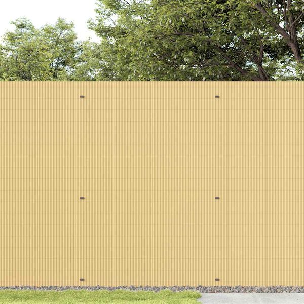 vidaXL Garden Fence Double-Sided Yellow 1.8x3 m PVC