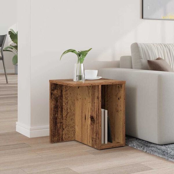vidaXL End Table Old Wood 37 x 32 x 40 cm Engineered Wood